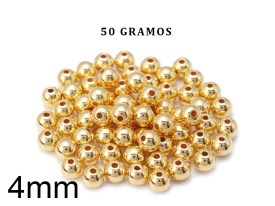 Bolitas de Metal Color Dorado 4mm 